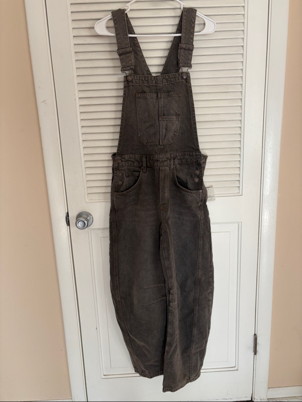 Free People We the Free barrel overalls gray - Picture 2 of 7